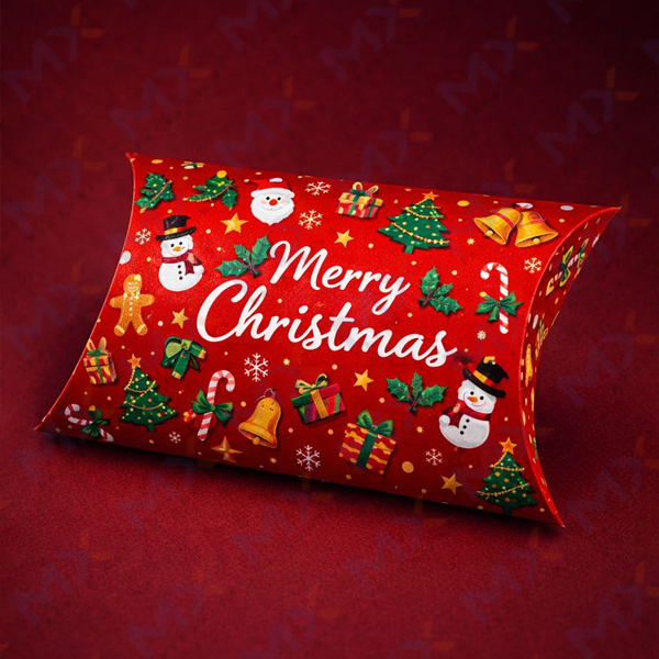 Custom Christmas Pillow Boxes - view 3